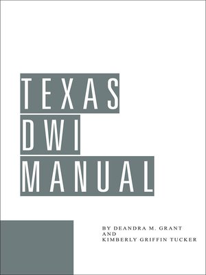 cover image of Texas DWI Manual